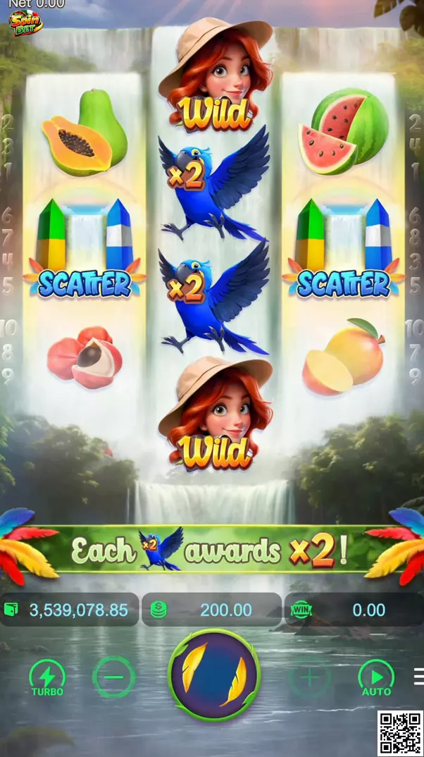 Wings of Iguazu de PG Soft en Spin Bet México